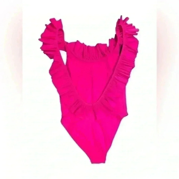 Lovers And Friends Flutter By Ruffle One-Piece Swimsuit Size Small - Picture 4 of 8